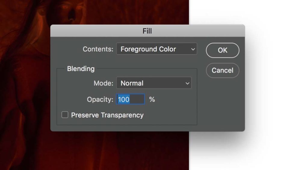converting negative to positive_ fill with foreground color
